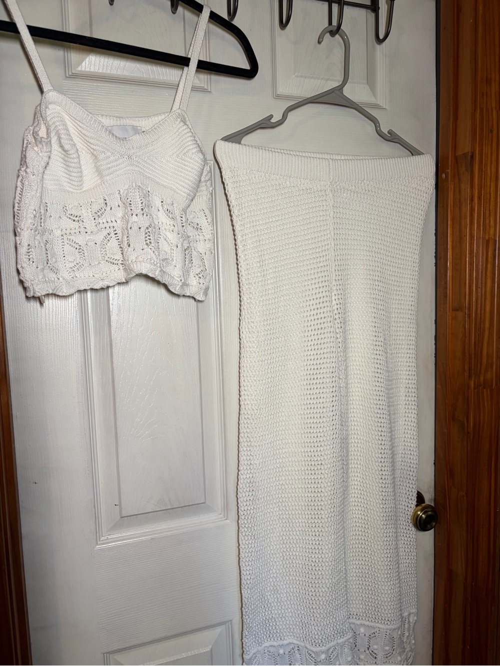 White Knit Summer Set- Top and Pants